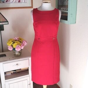 Shelby and Palmer Red Sheath Dress.